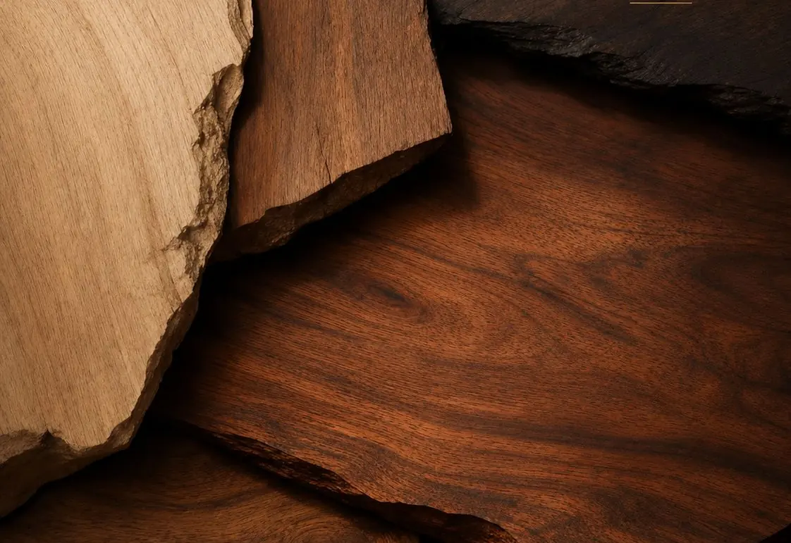 Lames de bois noble façonnées par HH Design